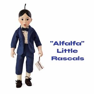 1993 Hamilton Collection Alfalfa Little Rascals Porcelain Doll NIB Vintage